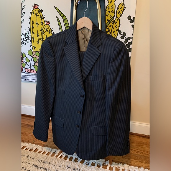 Pinstripe Suit Jacket and Pants